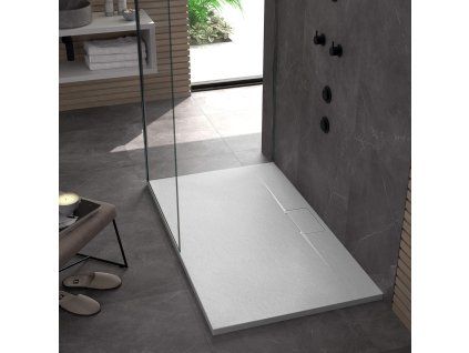Sprchová vanička REA Bazalt long 80x100  - bílý