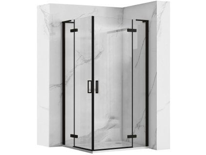 Sprchová kabína REA Hugo Double Black 90x90