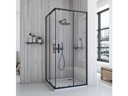 Sprchovací kút REA City 80x80 Black