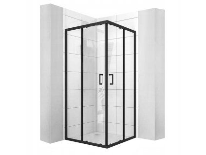 Sprchovací kút Rea Vito Black Mat 80x80