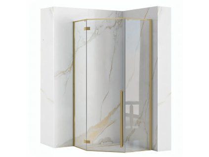 Sprchovací kút REA DIAMOND 100x100 BRUSH GOLD