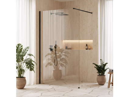 Sprchová zástena Rea Flexi Transparent / Black 120