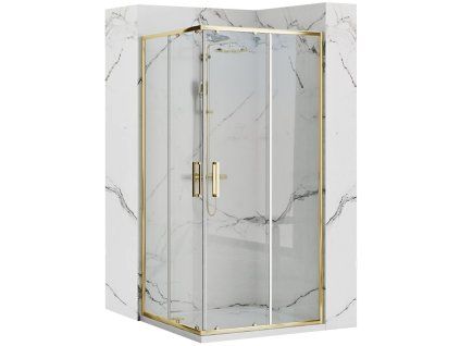Sprchovací kút REA PUNTO 80x80 Gold