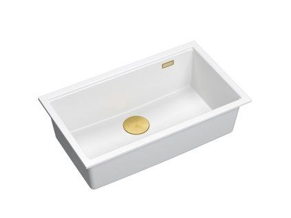 granitový drez Logan 110 White