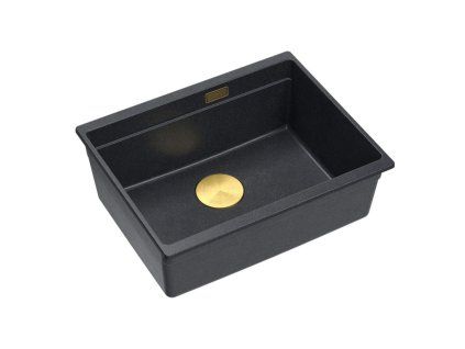 granitový drez Logan 100 Black Metallic