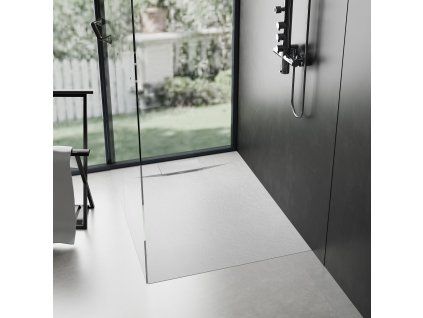 Sprchová vanička REA Bazalt 90x90 - White