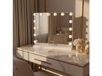Zrkadlo LED HOLLYWOOD White