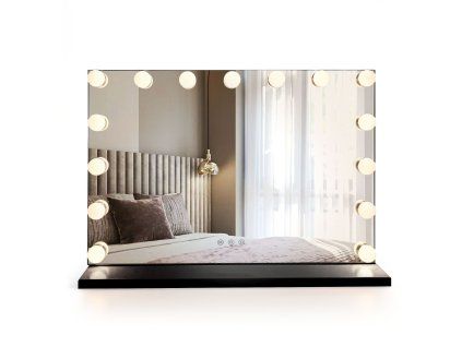 Zrkadlo LED HOLLYWOOD Black