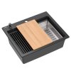 granitový drez KURT 110 WORKSTATION Black