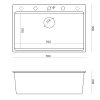granitový drez MARC 110 WORKSTATION Black Metallic