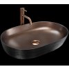 Keramické umývadlo na dosku CLEO 61 Copper Bush / čierna