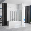 Rea Idea vaňová zástena 5-krídlová, 120x140 cm, priehľadné sklo, chróm, REA-W0850