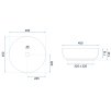 Rea Elma umývadlo na dosku 45 x 45 cm, biele, REA-U8493