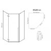 Sprchovací kút DIAMOND čierna MAT 80x80