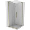 Posuvný sprchový kút Mexen Velar L 90 x 90 cm, transparentný, zlatý - 871-090-090-03-50