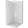 Posuvný sprchový kút Mexen Velar Duo 90 x 90 cm, matný, biely - 871-090-090-32-20