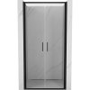 Dvojité výklopné sprchové dvere Mexen Exo 70 cm, transparentné, čierne - 814-070-000-70-00