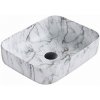 Mexen Carla umývadlo na dosku 50 x 39 cm, biela kameň - 21555093