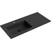 Mexen Otis vložené umývadlo ľavé 101 x 46,5 cm, čierna matná - 25181071L