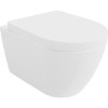 Mexen Rico závesný WC záchod, splachovanie Rimless s doskou pomaly padajúcou, biela - 30478000