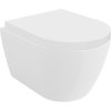 Mexen Carmen závesný WC záchod, splachovanie Rimless, s doskou duroplast pomaly padajúcou, biela - 30880200