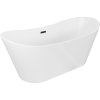 Mexen Montana voľne stojaca vaňa 180 x 80 cm, biela, s čiernym prepadom - 52011808000-70