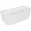 Mexen Sella voľne stojaca nástenná vaňa s ryhovaním 150 x 75 cm, biely lesk, biely prepad - 52711507500-20