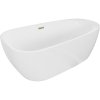 Mexen Giada voľne stojaca vaňa 170 x 90 cm, biely lesk, zlatý prepad - 52741709000-50