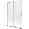 Mexen Velar L posuvná 2-krídlová vaňová zástena 120 x 150 cm, transparentná, pištoľový kov - 896-120-003-01-95
