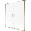 Mexen Velar L Duo 2-krídlová posuvná vaňová zástena 150 x 150 cm, matná, zlatá - 896-150-003-32-50