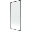 Mexen Next L 1-krídlová vaňová zástena 80 x 150 cm, čierny dizajn, pištoľový kov - 895-080-000-03-70-95