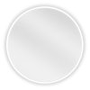 Mexen Loft okrúhle kúpeľňové zrkadlo 50 cm, biely rám - 9850-050-050-000-20