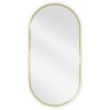Mexen Loft oválne kúpeľňové zrkadlo 90 x 45 cm, zlatý rám - 9851-090-045-000-50