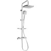 Mexen KT33 nástenná sprchová súprava s dažďovou sprchou, termostatická batéria, chróm - 771503393-00