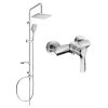 Mexen Sven nástenná sprchová súprava s dažďovou sprchou, sprchová batéria Sabre, chróm - 72140262-00