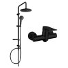 Mexen Erik nástenná sprchová súprava s dažďovou sprchou, sprchová batéria Pecos, čierna - 72740205-70