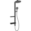 Mexen Dizzy sprchový set s dažďovou sprchou a batériou, čierny - 78104-70
