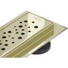 Mexen Flat sprchový žľab, vzor M12, 90 cm, zlatý - 1521090-15