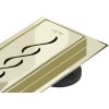 Mexen Flat sprchový žľab, vzor M18, 50 cm, zlatý - 1523050-15