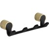 Mexen Base 4-háčikový držiak na uteráky, čierny/zlatý - 70882354-57