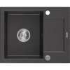 Mexen Enzo drez granitový 1-komorový s krátkym odkvapkávačom 576 x 465 mm, čierny škvrnitý - 6506571005-76