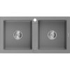 Mexen Mario drez granitový 2-komorový 820 x 436 mm, šedý - 6504822000-71