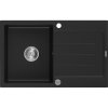 Mexen Bruno drez granitový 1-komorový s odkvapkávačom 795 x 495 mm, čierny - 6513791010-77