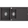 Mexen Andres drez granitový 1,5-komorový s odkvapkávačom 1000 x 500 mm, čierny škvrnitý - 6515101510-76