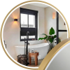 Zrkadlo LED 70cm MMJ BRUSH GOLD