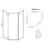 Sprchovací kút REA DIAMOND 90x90 - matná čierna