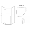 Sprchovací kút REA DIAMOND 90x90 - matná čierna