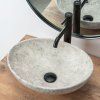 Rea Sofia Light Stone umývadlo na dosku 41 x 35 cm, sivá, REA-U0165