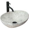 Rea Sofia Light Stone umývadlo na dosku 41 x 35 cm, sivá, REA-U0165