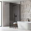 Sprchová zástena Rea Flexi Grey / Black 140
